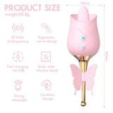 10-Frequency Vibration Tongue Licking Rose Vibrator