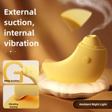 Mu Yue Vibrating Suction Device with Ambient Light Base – An Adult Toy for Female Self-Stimulation