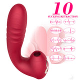 Lurevibe - Sucking Vibration Telescopic Vibrator Female Erotic Masturbation Device Adult Products