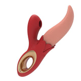 Lurevibe - Saug-/Klopf-Rosenvibrator mit Mehrfachfrequenzumwandlung und Zungenleckfunktion 