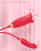 Lurevibe -Rose Muncher Kraftvoller Saugvibrator-Dildo zum Zungenlecken für Frauen