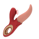 Lurevibe - Saug-/Klopf-Rosenvibrator mit Mehrfachfrequenzumwandlung und Zungenleckfunktion 