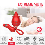 Lurevibe - New Rose Double Head Tongue Licking Vibration Jump Egg For Women