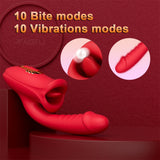 Lurevibe - Rose Muncher, mundförmiger Lippenbeißvibrator mit G-Punkt-Vibrator 