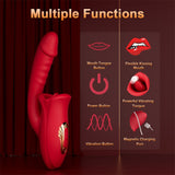Lurevibe - Rose Muncher, mundförmiger Lippenbeißvibrator mit G-Punkt-Vibrator 
